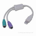 2 x PS2 USB Adapter with IC Products to Makes USB A to Connect Keyboard and Mouse Function